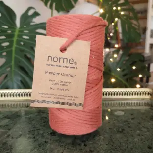 norne® macramé soft 1 – Powder Orange (4 mm / 100 meter) - Nyheder