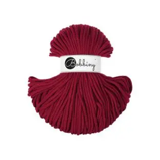 BOBBINY RED VELVET BRAIDED CORD 5MM 100M - 