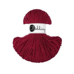 BOBBINY JUNIOR RED VELVET BRAIDED CORD 3MM 100M - 