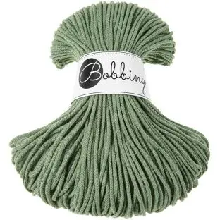 BOBBINY JUNIOR EUCALYPTUS GREEN BRAIDED CORD 3MM 100M - 3 mm